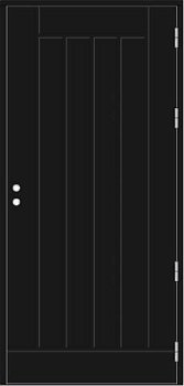 Дверь входная Kaski UO1 Thermo, чёрная, с замком ASSA 8765