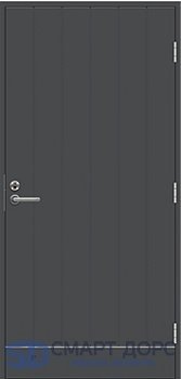 Теплая входная дверь SWEDOOR by Jeld-Wen Function Barents Eco с замком ASSA 565, высотой M23, тёмно-серая