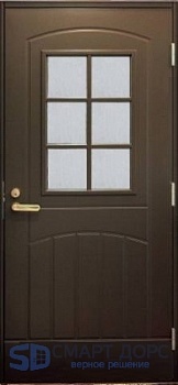 Теплая финская входная дверь SWEDOOR by Jeld-Wen Function F2000 W71, коричневая (цвет RR32), с замком ABLOY LC200