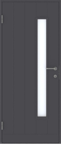 Дверь входная Swеdoor Basic 034 тёмно-серая, M921, левая