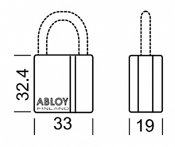 Замок навесной Abloy (Аблой) PL320, дужка 5 мм