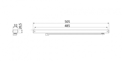 Тяга ASSA-Abloy (Асса-Аблой) DCG143 скользящая полозковая